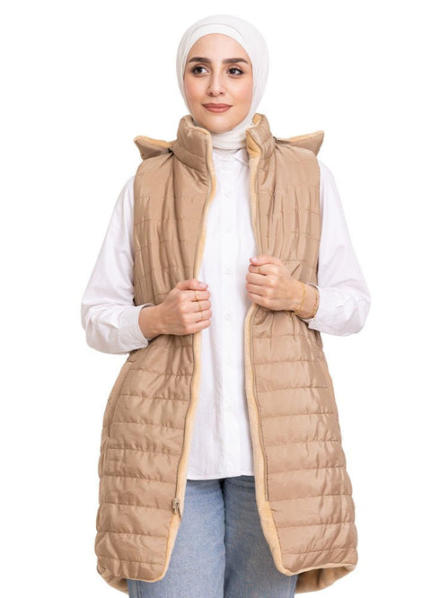Mocha L - Cut Double Face Jacket - Khotwh